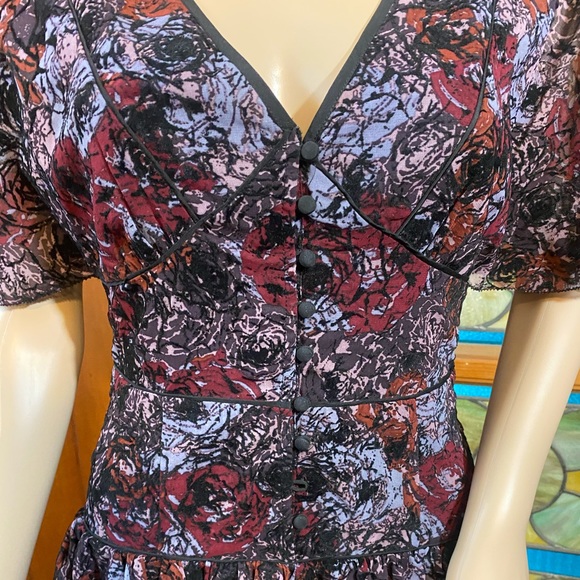 Free People Purple And Red Floral Mini Dress - Picture 5 of 16